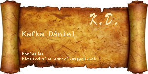 Kafka Dániel névjegykártya